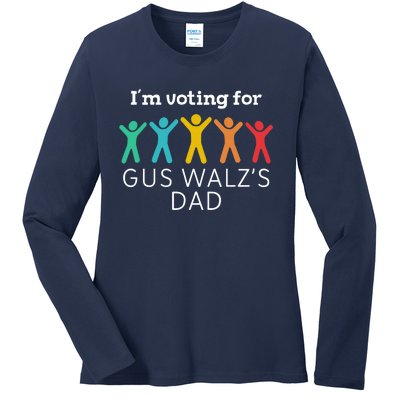 IM Voting For Gus Walz Dad Harris Walz 2024 Ladies Long Sleeve Shirt