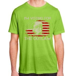 IM Voting For The Outlaw Wanted For President Trump 2024 Adult ChromaSoft Performance T-Shirt