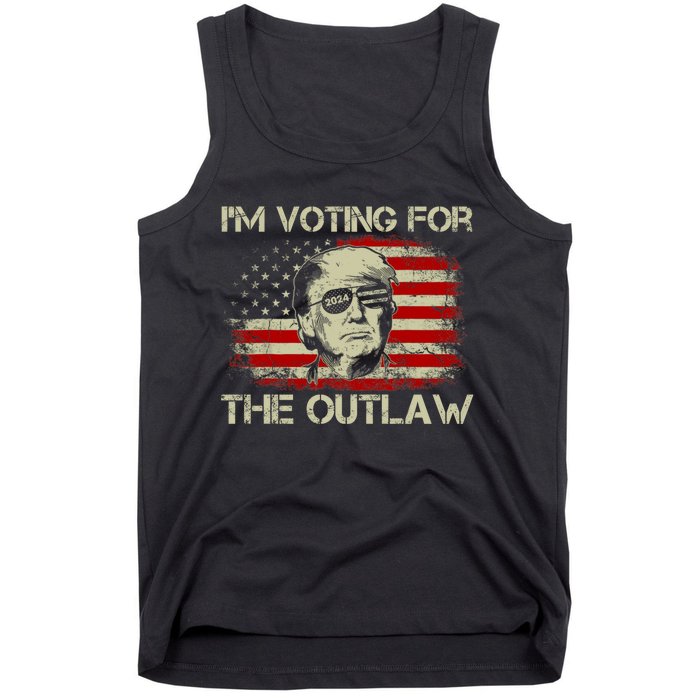 IM Voting For The Outlaw Wanted For President Trump 2024 Tank Top