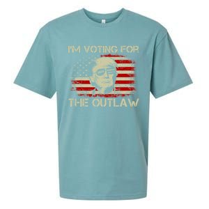 IM Voting For The Outlaw Wanted For President Trump 2024 Sueded Cloud Jersey T-Shirt