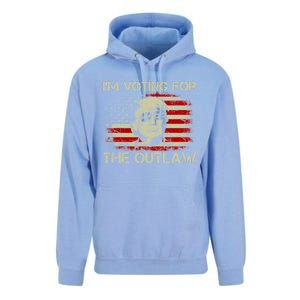 IM Voting For The Outlaw Wanted For President Trump 2024 Unisex Surf Hoodie