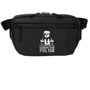 IM Voting For The Convicted Felon Funny Pro Trump 2024 Crossbody Pack