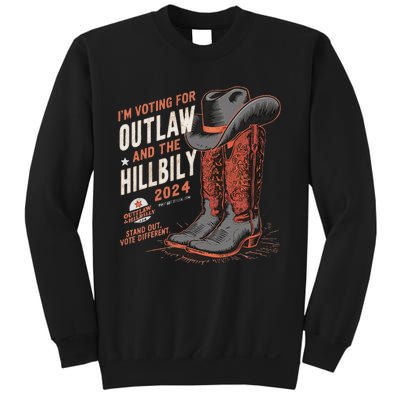 IM Voting For The Outlaw And The Hillbilly 2024 Retro Sweatshirt