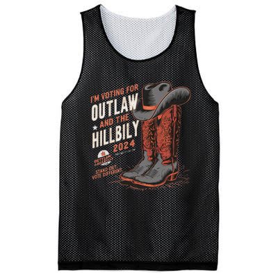 IM Voting For The Outlaw And The Hillbilly 2024 Retro Mesh Reversible Basketball Jersey Tank