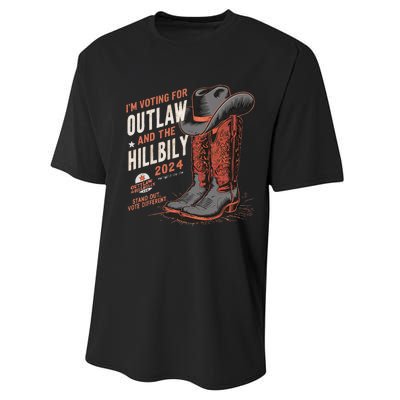 IM Voting For The Outlaw And The Hillbilly 2024 Retro Performance Sprint T-Shirt