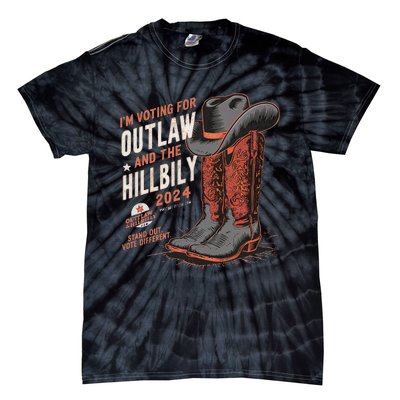 IM Voting For The Outlaw And The Hillbilly 2024 Retro Tie-Dye T-Shirt