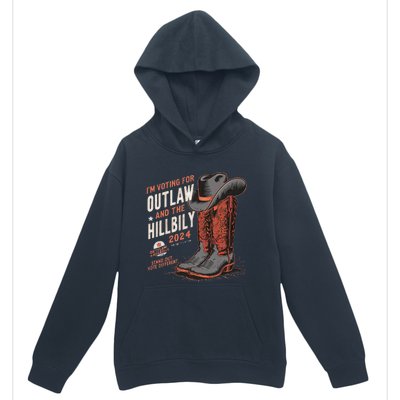 IM Voting For The Outlaw And The Hillbilly 2024 Retro Urban Pullover Hoodie