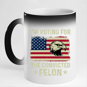 IM Voting For The Convicted Felon 2024 11oz Black Color Changing Mug