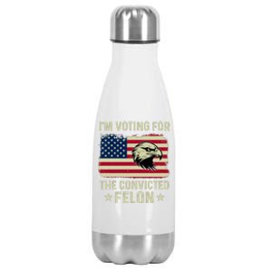 IM Voting For The Convicted Felon 2024 Stainless Steel Insulated Water Bottle