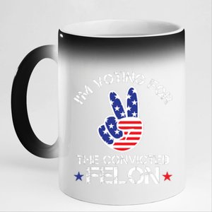 IM Voting For The Convicted Felon 11oz Black Color Changing Mug