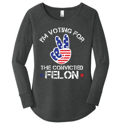 IM Voting For The Convicted Felon Women's Perfect Tri Tunic Long Sleeve Shirt