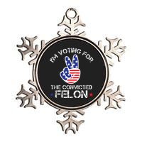 IM Voting For The Convicted Felon Metallic Star Ornament