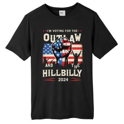 IM Voting For The Outlaw And The Hillbilly 2024 Us Flag Tall Fusion ChromaSoft Performance T-Shirt