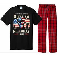 IM Voting For The Outlaw And The Hillbilly 2024 Us Flag Pajama Set