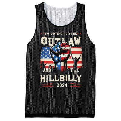 IM Voting For The Outlaw And The Hillbilly 2024 Us Flag Mesh Reversible Basketball Jersey Tank