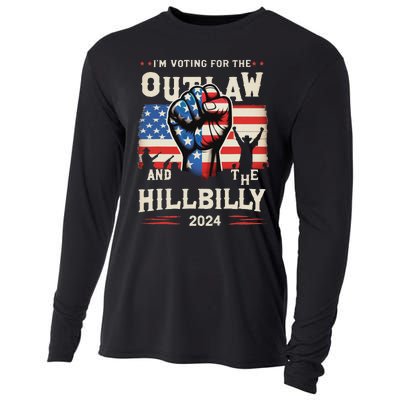 IM Voting For The Outlaw And The Hillbilly 2024 Us Flag Cooling Performance Long Sleeve Crew