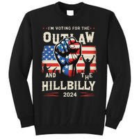 IM Voting For The Outlaw And The Hillbilly 2024 Us Flag Tall Sweatshirt