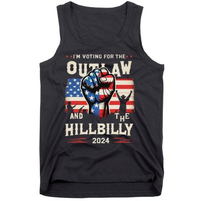 IM Voting For The Outlaw And The Hillbilly 2024 Us Flag Tank Top