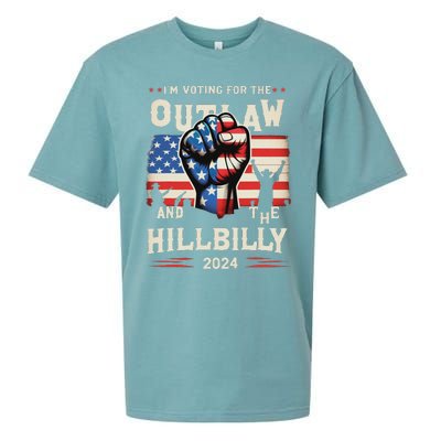 IM Voting For The Outlaw And The Hillbilly 2024 Us Flag Sueded Cloud Jersey T-Shirt