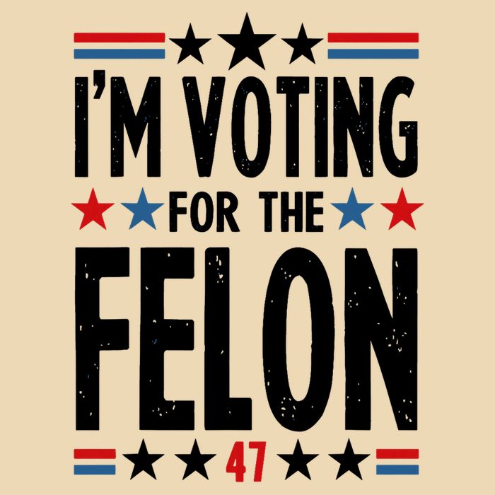 Im Voting For The Felon 47 Drawstring Bag