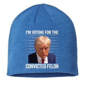 Im Voting For The Convicted Felon Funny Pro Trump 2024 Sustainable Beanie