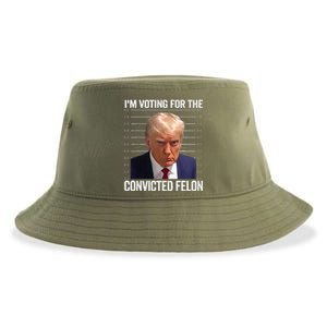 Im Voting For The Convicted Felon Funny Pro Trump 2024 Sustainable Bucket Hat