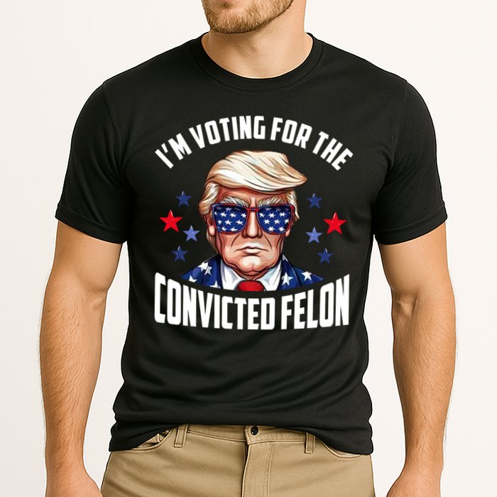 Im Voting For The Convicted Felon Funny Pro Trump Usa Cooling Performance Crew T-Shirt