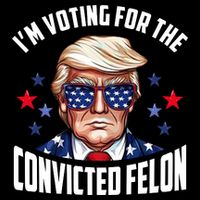 Im Voting For The Convicted Felon Funny Pro Trump Usa Bucket Hat
