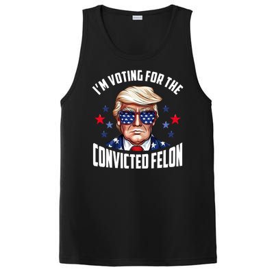 Im Voting For The Convicted Felon Funny Pro Trump Usa PosiCharge Competitor Tank