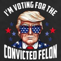 Im Voting For The Convicted Felon Funny Pro Trump Usa Trucker Hat