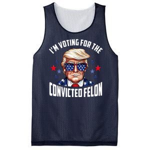 Im Voting For The Convicted Felon Funny Pro Trump Usa Mesh Reversible Basketball Jersey Tank