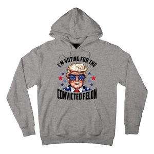 Im Voting For The Convicted Felon Funny Pro Trump Usa Hoodie