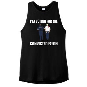 Im Voting For The Convicted Felon Funny Pro Trump 2024 Ladies PosiCharge Tri-Blend Wicking Tank