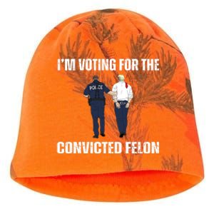 Im Voting For The Convicted Felon Funny Pro Trump 2024 Kati - Camo Knit Beanie