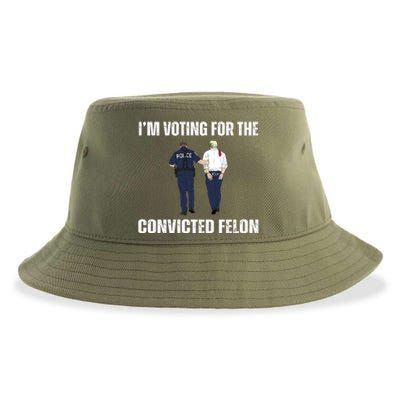 Im Voting For The Convicted Felon Funny Pro Trump 2024 Sustainable Bucket Hat