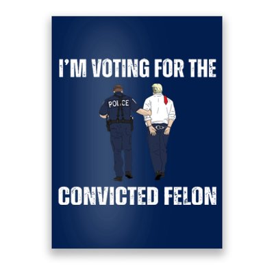 Im Voting For The Convicted Felon Funny Pro Trump 2024 Poster