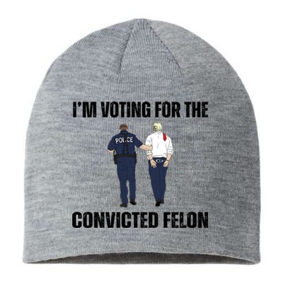 Im Voting For The Convicted Felon Funny Pro Trump 2024 Sustainable Beanie