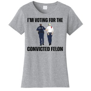 Im Voting For The Convicted Felon Funny Pro Trump 2024 Women's T-Shirt