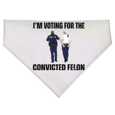 Im Voting For The Convicted Felon Funny Pro Trump 2024 USA-Made Doggie Bandana