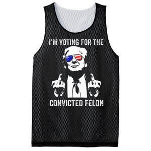 IM Voting For The Convicted Felon Funny Trump Mesh Reversible Basketball Jersey Tank