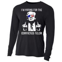 IM Voting For The Convicted Felon Funny Trump Cooling Performance Long Sleeve Crew