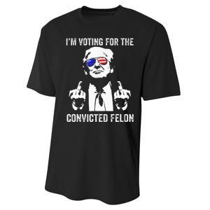 IM Voting For The Convicted Felon Funny Trump Performance Sprint T-Shirt