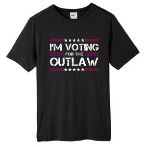 IM Voting For The Outlaw Wanted For President Trump 2024 Tall Fusion ChromaSoft Performance T-Shirt