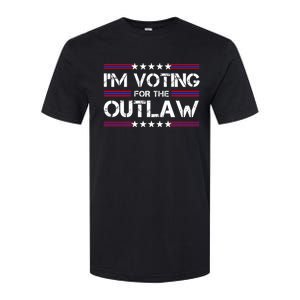 IM Voting For The Outlaw Wanted For President Trump 2024 Softstyle CVC T-Shirt