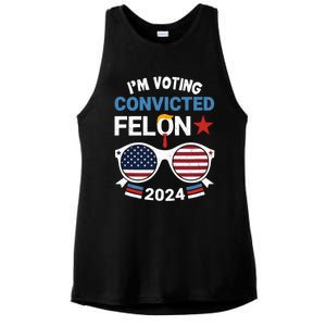 IM Voting For The Convicted Felon Ladies PosiCharge Tri-Blend Wicking Tank