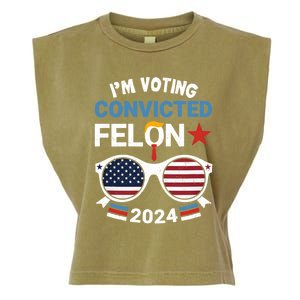 IM Voting For The Convicted Felon Garment-Dyed Women's Muscle Tee