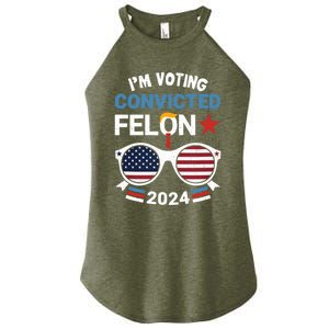 IM Voting For The Convicted Felon Women's Perfect Tri Rocker Tank