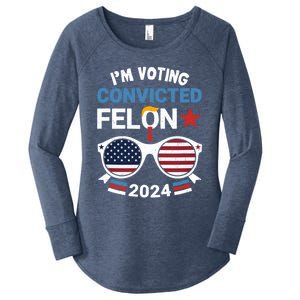 IM Voting For The Convicted Felon Women's Perfect Tri Tunic Long Sleeve Shirt