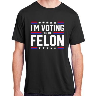 Im Voting For The Felon Political Trump 2024 Wo Adult ChromaSoft Performance T-Shirt