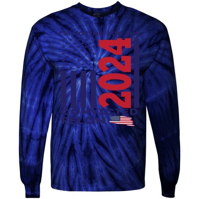 IM Voting For The Convicted Felon 2024 Tie-Dye Long Sleeve Shirt